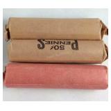 3 Rolls Wheat Pennies