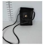 Black leather crossover purse