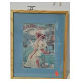 Framed print advertising Philadelphia brewery.