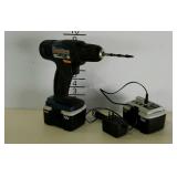 RYOBI 12V battery powered drill with two