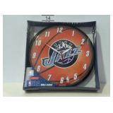 Battery powered clock, new in box.  UTAH JAZZ.
