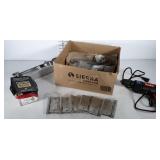 Electric Drill master drill (works), door hinges