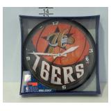 Battery powered clock, new in box.  76ers.
