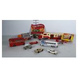 Toy car lot. Cars by Corgi, Hot Wheels, Matchbox