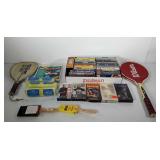 Mixed group, VHS tapes, paint brushes & rollers,