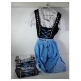 German costume dresses with aprons, four new in