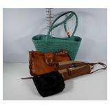 Purses, beach bags and men