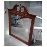 Mirror, final arched top design. Walnut framed,