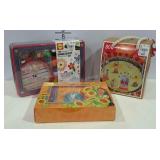 Three kids activities. Puzzle, embroidery kit and