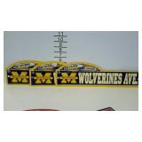 Three University of Michigan WOLVERINES plastic