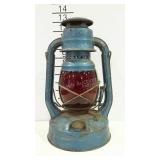 DIETZ, LITTLE WIZARD lantern. Blue wuth red