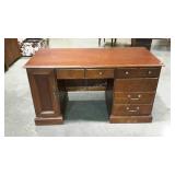 Computer desk with tower and printer storage and