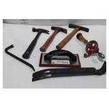 Tool lot: hammers, drill float, pry bars