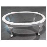 Coffee Table, painted framed with beveled glass