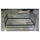 Twin bed frame, tubular steel.