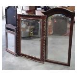 4pc Mirror Group. Pine arched top mirror