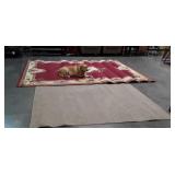 Two Room Rugs, both need cleaned, red color is
