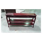 Sofa Table, 2 drawers and 2 under shelves.