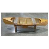 Boat on stand with glass insert to serve as