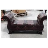 Window Bench, faux leather with wear as shown,