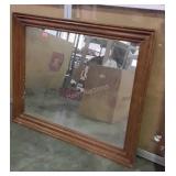 Mirror, maple framed with finish condition 32x38"