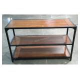 Three tiered contemporary foyer or sofa stand.