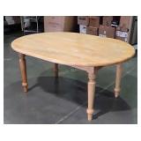 Maple Kitchenette Table, 66" oval top, finish use