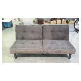 Microfiber split seat futon. Needs some cleaning.