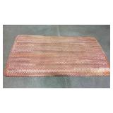 Braided rag rug, rectangular. 36"×59".