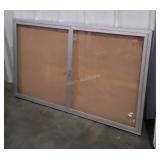 Message Board Display Case, aluminum framed, cork