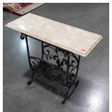 Marble top Magazine Cradle Stand, metal cradle