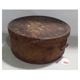 Vintage Wooden Hat Box w/ handle