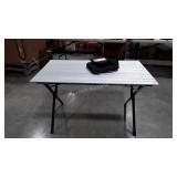 Aluminum Camping Table, 47x28x28", folds away