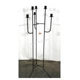 Iron floor candleholder, holds six tapers, stands
