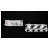 2 small metal mid century shelves. Each one is 14