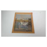 Chalk drawing, signed F. Handlen, taped to