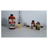 5 old dental bottles, all have lables and at