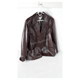 Ladies leather blazer, size 2X