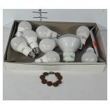 Assorted Bulbs ( 1 Feit Electric 15W, & 8