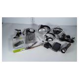 Headphones, car chargers, flashlight, etc.