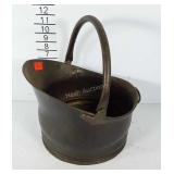 Hammered Brass Coal Bucket