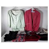 Ladies clothes, jackets, blouses and slacks, plus