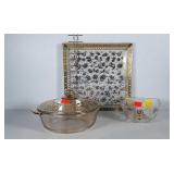 3 mid century glassware pieces designed by George