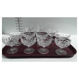 11 Fostoria stem glasses, mixed sizes