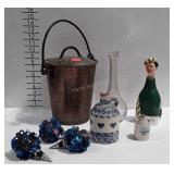 Ice  bucket, decanters, bottle stoppers, Mountain