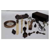 Past memories: 4 letter openers, pulls, wooden