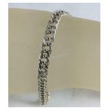 Double Curb Link Bracelet Marked 925 ITALY  ,