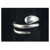 Silver Swirl Ring 4.6, grams , size Adjustable