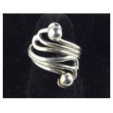 Unique Silver Ring 5.6, grams , size 6.5