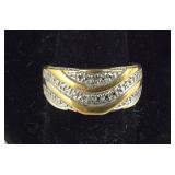 Gold Plated Genuine Diamond Band 6, grams , size